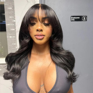 Layered Hair With Curtain Bangs
