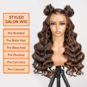 dark brown ready to go wig