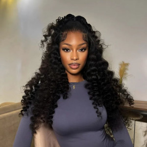 glueless wand curl wig