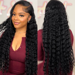 loose deep human hair wig