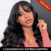Body Wave Human Hair With Cute Bangs Wigs
