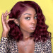 Burgundy Deep Wave Bob Wigs