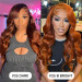 Copper Orange Glueless Wig