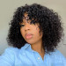 Curly Bob Wig With Bangs
