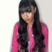 Body Wave Wig With Cute Bangs