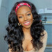 body wave head band wigs
