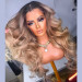 Honey Blonde Wig With Dark Roots